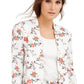 Blazer feminino floral INC International Concepts, branco, tamanho pequeno