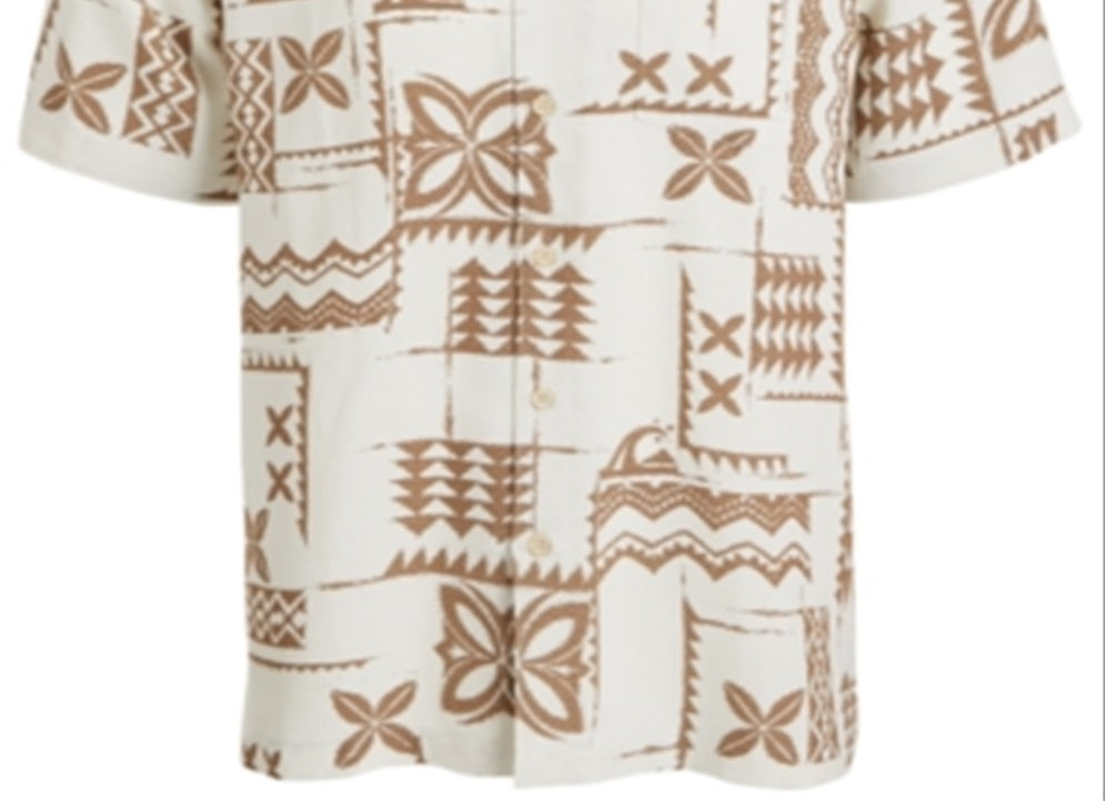 Camisa Quiksilver Izu Island Masculina Marrom Tamanho XX-G