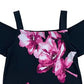 Blusa feminina floral ombro a ombro da INC International Concepts, azul, tamanho extragrande