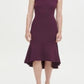 Vestido Calvin Klein Midi Scuba Feminino Roxo Tamanho 4
