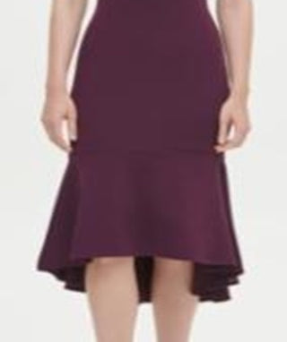 Vestido Calvin Klein Midi Scuba Feminino Roxo Tamanho 4