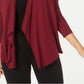 Cardigan feminino Alfani com frente aberta, vermelho, tamanho grande