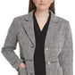 Jaqueta DKNY Feminina Speckled Knit Topper - Cinza - Tamanho 8