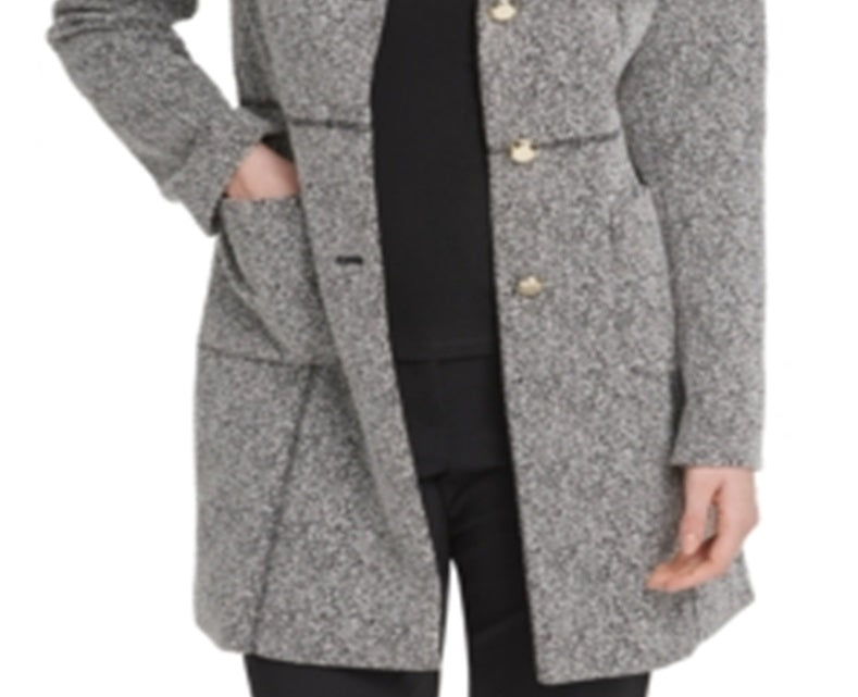 Jaqueta DKNY Feminina Speckled Knit Topper - Cinza - Tamanho 8