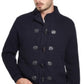 Suéter vintage masculino à prova de intempéries com ponto waffle e aba larga, tamanho XXX-G