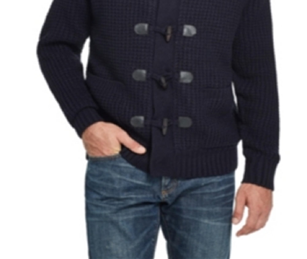 Suéter vintage masculino à prova de intempéries com ponto waffle e aba larga, tamanho XXX-G