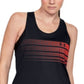 Camiseta regata feminina Adidas Logo Fitness preta, tamanho médio