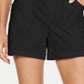 Shorts com cinto feminino INC International Concepts, preto, tamanho 0