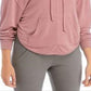 Movimento Feminino Free People Rosa Seca Back In It Moletom com Capuz Rosa Tamanho Grande