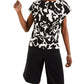 Blusa estampada feminina Alfani preta tamanho X-G