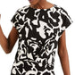 Blusa estampada feminina Alfani preta tamanho X-G