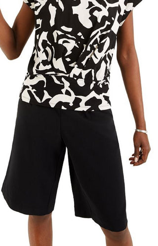 Blusa estampada feminina Alfani preta tamanho X-G