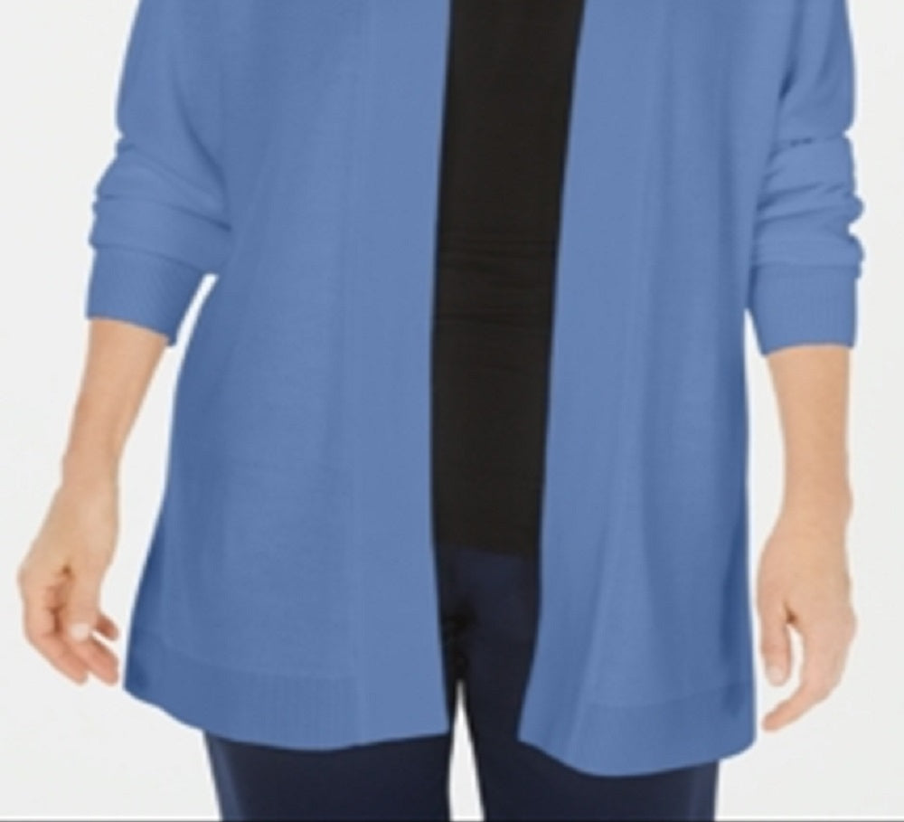 Karen Scott Cardigan Feminino Frente Aberta Azul Tamanho Pequeno