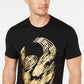 Camiseta masculina com estampa de caveira e folha de alumínio da INC International Concepts, preta, tamanho XX-G