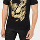 Camiseta masculina com estampa de caveira e folha de alumínio da INC International Concepts, preta, tamanho XX-G