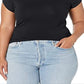 Camiseta feminina Downeast Essential Tee preta tamanho XXL