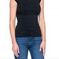 Camisetas femininas casuais Wonder Tops da Downeast, pretas, tamanho G