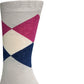 Meias Cole Haan Masculinas Diamond Dress Crew Azul Tamanho 7-12