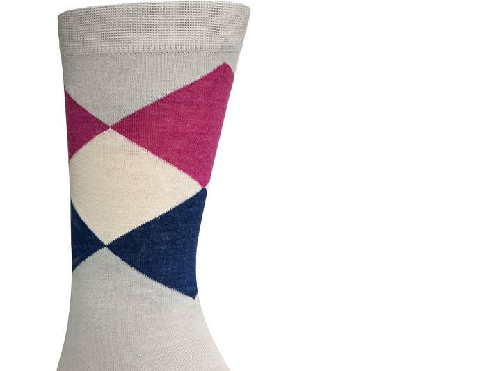 Meias Cole Haan Masculinas Diamond Dress Crew Azul Tamanho 7-12