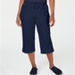 Calça Capri Karen Scott French Terry Feminina Azul Tamanho Pequeno P