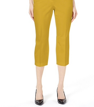 Calça Capri Feminina Alfani Amarela Tamanho 4 Petite
