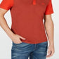 Camisa polo masculina Lacoste Colorblocked vermelha tamanho 6