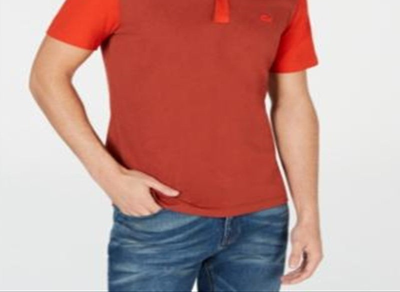 Camisa polo masculina Lacoste Colorblocked vermelha tamanho 6