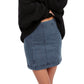 Saia feminina jeans moderna feminina Free People azul tamanho 2