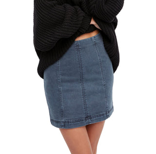 Saia feminina jeans moderna feminina Free People azul tamanho 2