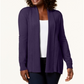 Karen Scott Cardigan Feminino Gola Xale Roxo Tamanho XS