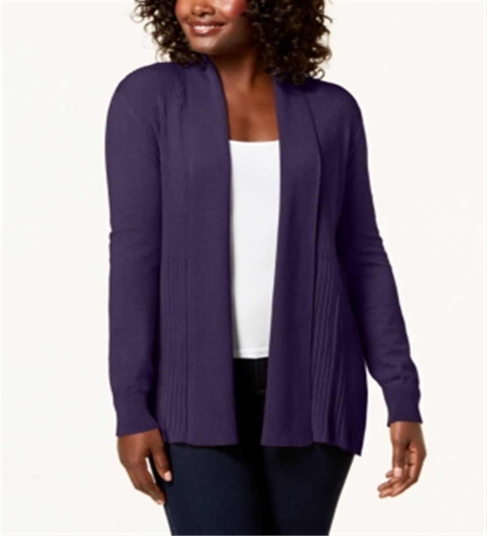 Karen Scott Cardigan Feminino Gola Xale Roxo Tamanho XS