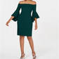 Vestido tubinho liso Calvin Klein feminino, verde, tamanho 12
