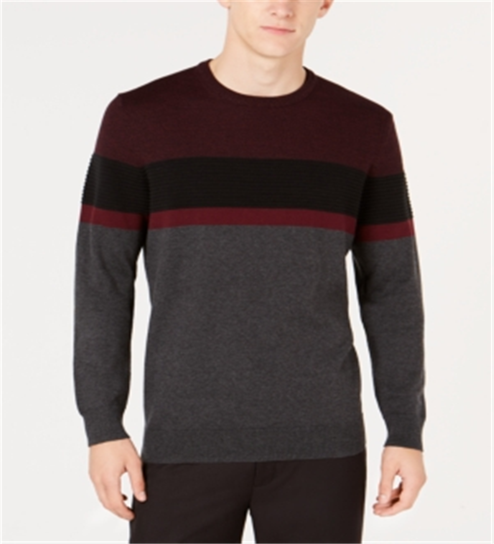 Suéter listrado otomano masculino Alfani cinza tamanho X-G