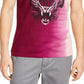 INC International Concepts Camiseta Masculina Magenta Graphic Ombre Gola Dividida Roxa Tamanho X-G