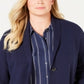 Blazer feminino plus size Charter Club azul tamanho 4X