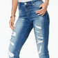 Calça jeans skinny feminina INC International Concepts, azul, tamanho 18