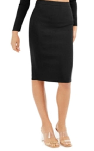 Suéter curto feminino Bar III com decote redondo e bodycon, preto, tamanho XX-G