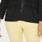 Cardigan listrado Pointelle feminino Charter Club, preto, tamanho X-S