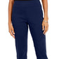 Calça feminina reta NY Collection, azul, tamanho pequeno GG