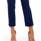 Calça feminina reta NY Collection, azul, tamanho pequeno GG