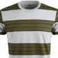 Camiseta listrada masculina American Rag Heather, cinza, tamanho médio