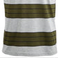 Camiseta listrada masculina American Rag Heather, cinza, tamanho médio