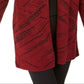 Cardigan estampado feminino JM Collection, vermelho, tamanho pequeno, médio