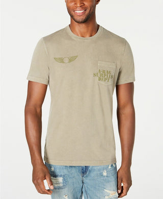 Camiseta masculina American Rag Army Stamp, verde, tamanho extragrande