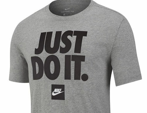 Camiseta Nike Sportswear Just Do It Masculina Cinza Tamanho Grande