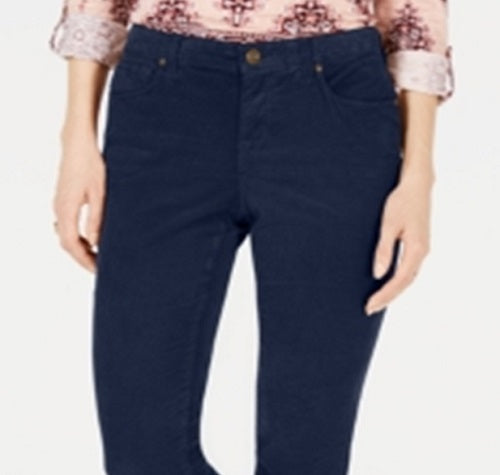 Calça modeladora de veludo cotelê feminina Style &amp; Co, azul, tamanho 10
