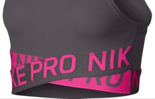 Camiseta regata curta Nike Pro feminina cinza, tamanho pequeno
