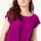 Blusa feminina com bainha drapeada INC International Concepts, rosa, tamanho extragrande
