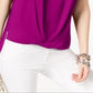 Blusa feminina com bainha drapeada INC International Concepts, rosa, tamanho extragrande
