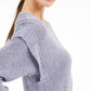 Suéter feminino com estampa texturizada e gola joia, manga comprida, tamanho XX-G, da INC International Concepts